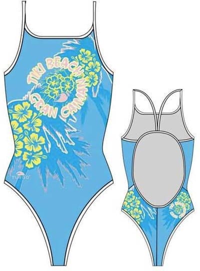 Turbo Tiki Beach Zwemkleding Groen,Blauw L Vrouw
