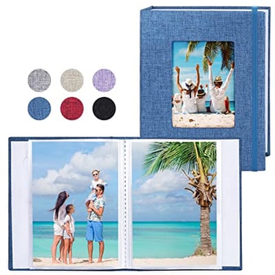 Klein Fotoalbum 10 x 15 cm - Mini-Fotoalbums met Linnen Omslag - Voor 52 Foto's - Ideaal voor Familie en Bruiloft