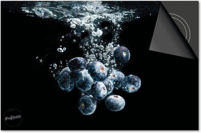 Inductie beschermer 60x60 - afdekplaat inductie mat - Dietrix Kookplaat beschermer - Exclusief - Splash - Blauwe Bessen