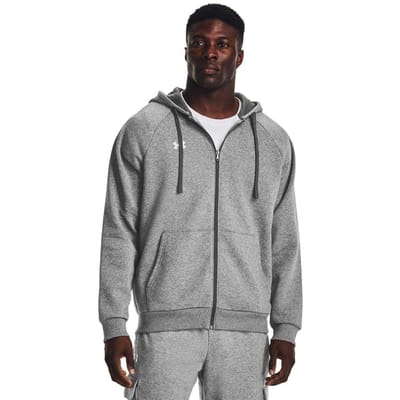 Under Armour Heren Rival Fleece Full Zip Hoodie (Koolstof)