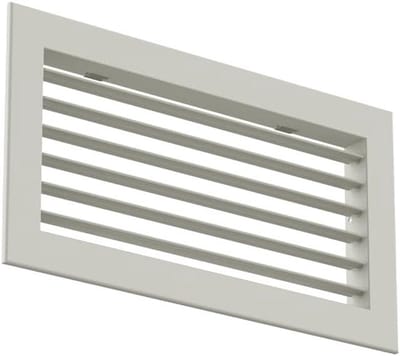 Wandrooster Aluminium - Ventilatierooster - Ventilatie Aanleggen - Enkel Instelbaar - 600x100 mm - RAL 9010