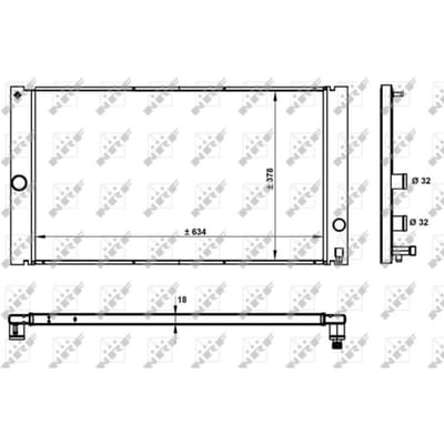 Radiator, motorkoeling NRF 50478