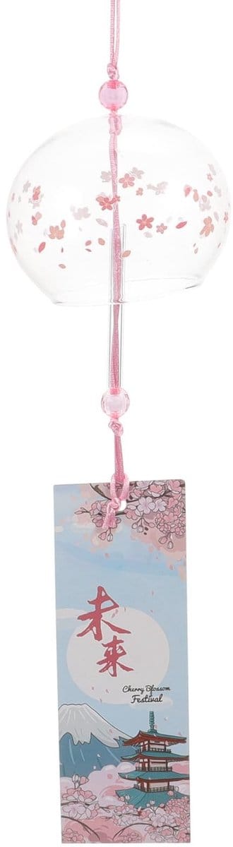 Dailygoods- Windgong Japanse Stijl - Glazen Windgong - Tuindecoratie Hanger - Feng Shui Hanger - Lichtgewicht - Draagbaar en Decoratief - Windspel