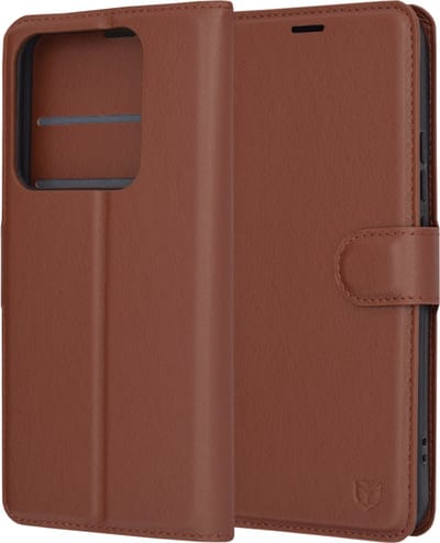 Hoesje geschikt voor Xiaomi 14 Pro - Techsuit Leather Folio Book Wallet Case - Bruin