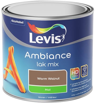 Levis - Ambiance Lak Mat Mix - Warm Walnut - Mengverf - 0,5 L
