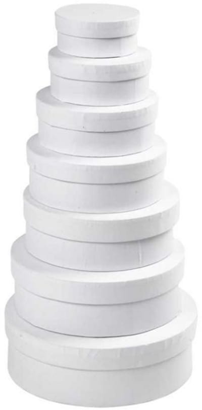 Creativ Company Ronde Dozen Set 7 stuks h: 4-7 cm d: 8.5-21.5 cm