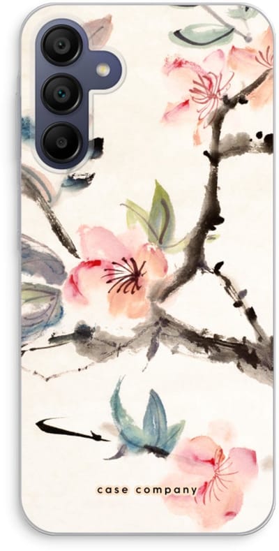 Case Company® - Hoesje geschikt voor Samsung Galaxy A15 hoesje - Japanse bloemen - Soft Cover Telefoonhoesje - Bescherming aan alle Kanten en Schermrand