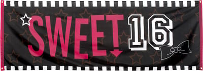 Boland - Polyester banner 'Sweet 16' - Geen thema