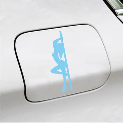Bumpersticker - Paaldanseres - 16 X 5 - Licht Blauw