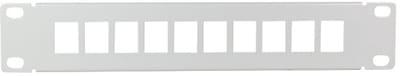 10'' Patch Panel voor 10 Keystone modules / grijs