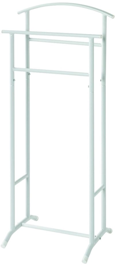 Dressboy – Wit gepoedercoat staal – Moderne kledingstandaard – 48 cm breed, 36 cm diep, 107 cm hoog