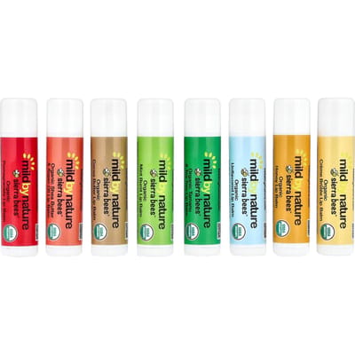 Sierra Bees™, Biologische Lippenbalsem Combinatiepakket, 8 Stuks, 0,15 oz (4,25 gram) Elk