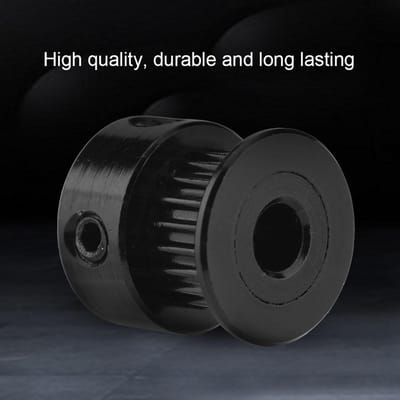 5 stuks 6 mm Breedte 2GT Aluminium Distributieriem Poelie Tandwiel 20 Tanden voor 3D-printer (5mm Boring) black
