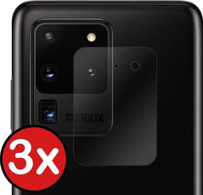 Camera Lens Protector - 3 Stuks - Geschikt voor Samsung Galaxy S20 Ultra - Camera Screenprotector - Beschermglas - Gehard Glas - Tempered Glass - Screen Protector