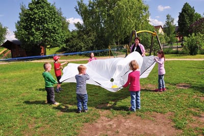 Eduplay parachute speelkleed 185 cm wit - actief buitenspeelgoed.