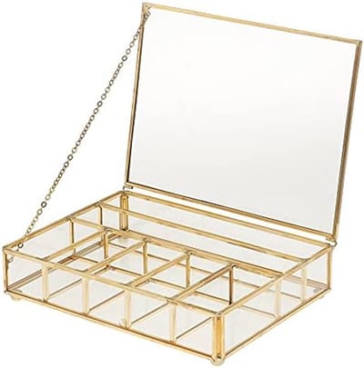 Glazen Terrarium Organizer - Sieradendoos Display - Kleine Voorwerpen Tonen - 7 Vaks Indeling