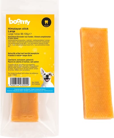 Boomy - Himalayan sticks - Yakstaaf Hond - Hypoallergene kauwsnack - Kauwstick - Kauwstaaf hond - 96 tot 105g