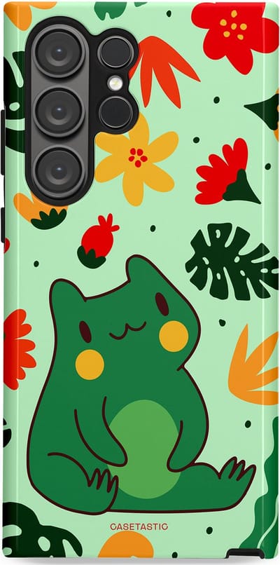 Casetastic Hoesje Geschikt voor Samsung S23 Ultra - Stijlvolle Beschermende Duo-layer Case - Kwaakje