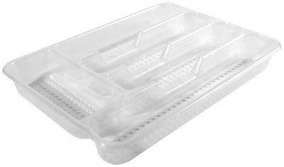 Hega Hagor bestek opbergbak - 5 vakken - wit - 34 x 25 x 4 cm - Keuken organiseren