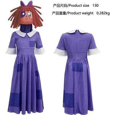 Het Verbazingwekkende Digitale Circus Cosplay Kostuum Pomni Jax Knuffel Konijn Caine Ragatha Pop Jurk Pak Cosplay Halloween Kostuum Kinderen Kids 140&Digital Circus Cos blue