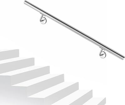 Trapleuning Roestvrij Staal - Reling Balkon - Veilig Traplopen - Corrosiebestendig Geborsteld - 80 cm - Zilver