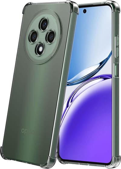 Geschikt voor Oppo Reno 12F Telefoonhoesje Transparant met Stootrand - Clear Case Shockproof TPU Siliconen Back Cover Case Doorzichtig - Smartphonica geschikt voor Oppo Reno 12F