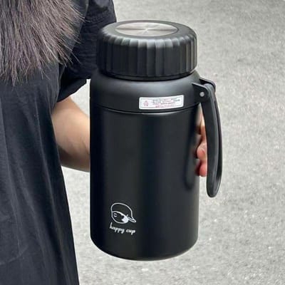 Eenvoudige Thermosbeker RVS Studenten Waterbeker Nieuwe Draagbare Grote Capaciteit Hoge Uitstraling Beker Sport Waterkoker 1000ml