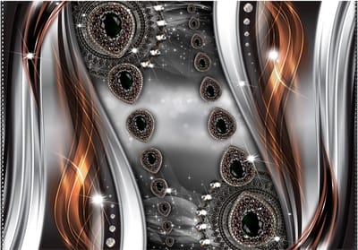 Fotobehangkoning - Behang - Vliesbehang - Fotobehang Luxe - Diamanten en Juwelen - Abstract & jewelry - 200 x 140 cm