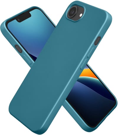 kwmobile telefoonhoesje geschikt voor Apple iPhone 17e / iPhone 16e - Hoesje voor smartphone - Back cover in Metallic carabisch blauw