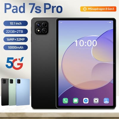 CHOTOG NEW Tab PC Pad 7s Pro Originele 10.1 inch Tablet Globale Versie 5G Dual SIM Tablet 22GB+2TB Tablets Kindertablet Android 15 10000mAh Batterij