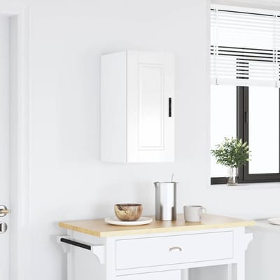 vidaXL - Keukenbovenkast - Porto - bewerkt - hout - hoogglans - wit