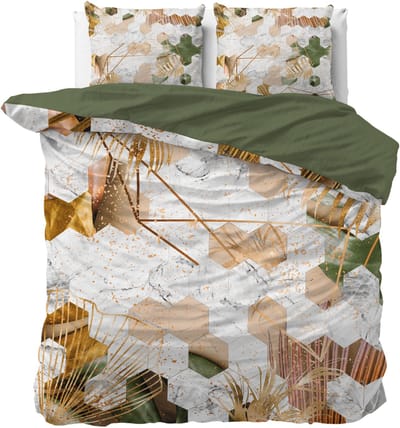 Sleeptime Zaza Dekbedovertrek - Tweepersoons - 200X200/260 + 2 x kussenslopen 60x70 - Wit