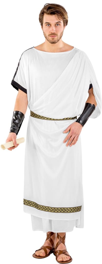dressforfun - Herenkostuum Romeinse toga - S/M - Verkleedkleding carnaval - Halloween - Verkleden - Feestkleding - Carnavalskleding - Feest - Partykleding