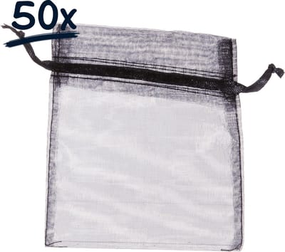50 organza zakjes (8x10)cm met trekkkoord cadeauzakjes caseautasje snoepzakje bruiloft bedankje weggeefgeschenk feestartikel knutsel hobby versiering feestdecoratie