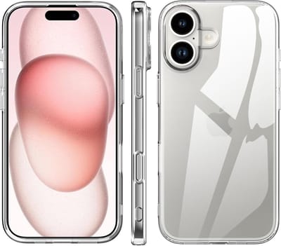 Hoesje geschikt voor iPhone 16 Transparant - Siliconen Hoesje Case Cover - Doorzichtig - Hoesje Transparant - Doorzichtig