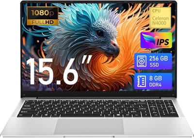 Krachtige 15.6 inch Laptop met 256GB SSD en 180° Draaibaar FHD-Display