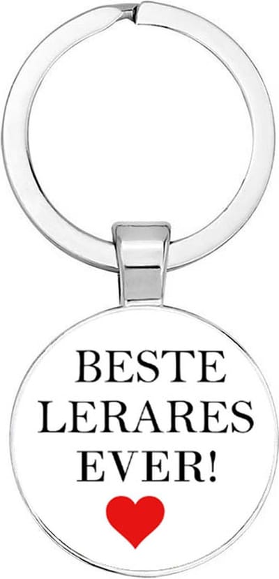 Akyol - Beste lerares ever Sleutelhanger - lerares - iemand die een lerares is - docent - lesgeven - werk - collega - beste ooit - cadeau - verjaardag - kado - geschenk - gift - verrassing - welkomst cadeau - afscheidscadeau - 2,5 x 2,5 CM