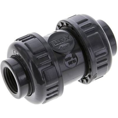 PVC Terugslagklep Rp 1/2'' 0.012-16bar (0.17-232psi)