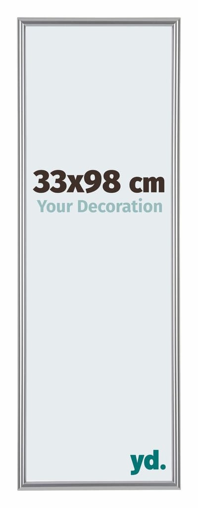Your Decoration - Puzzellijst 33x98 cm - Zilver Hoogglans - Puzzellijst 500-1000 stukjes - Kunststof Fotolijst - Annecy