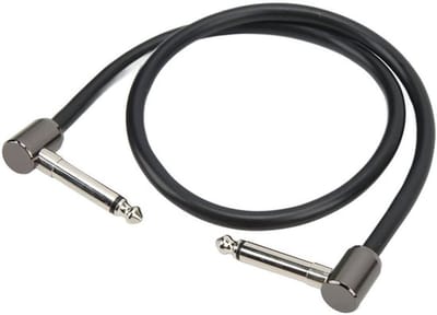 Dailygoods- Effectspatchkabel 50 Cm - Flexibel - Stabiele Stroomvoorziening - Zacht/Slijtvast - Haakse Connectoren - Veilig Gebruik - Effectkabel