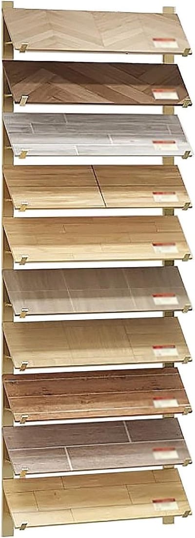 Wandrek - Tegelhouder - Materialen Presenteren - 10 Houders - 21.5 x 140 cm - Goud