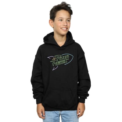 Disney Jongens Toy Story Neon Pizza Planet Hoodie (Zwart)
