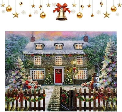 Legpuzzel Kerst - Puzzel Volwassenen - Familie Spelavond - Meeslepend Kersttafereel - 1008 Stukjes - Enkel kenmerk