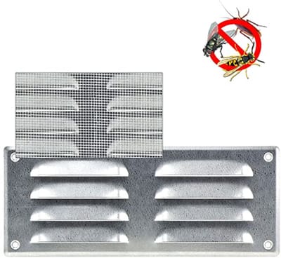 Ventilatierooster 260 x 105 mm, verzinkt met bescherming tegen knaagdieren - Voor optimale luchtcirculatie