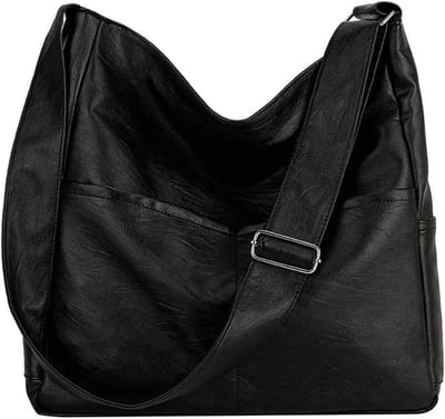 Stijlvolle crossbody tas voor dames, ruime retro hobo schoudertas van zacht PU leer voor reizen en dagelijks gebruik