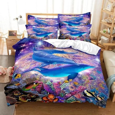 Grote Snoek Vis Dekbedovertrek Set 2/3 Stuks Jongens Meisjes Twin Queen Size Dekbedovertrek Kussensloop Bed 140x210cm