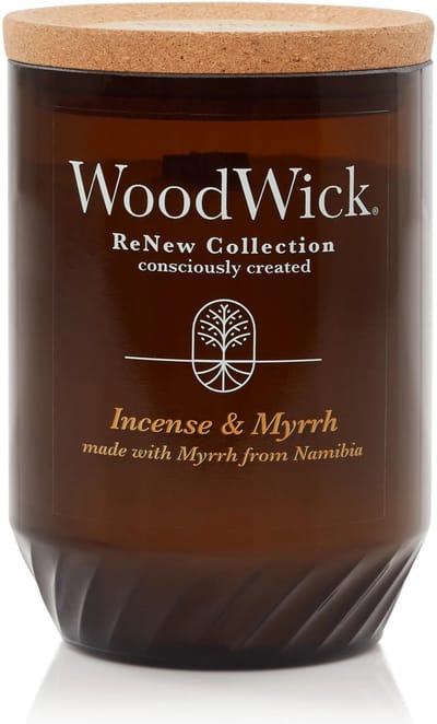 WoodWick ReNew Medium Geurkaars - Incense & Myrrh - 55 branduren
