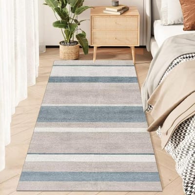 Tapis Moderne pour Chevet Tapis de Chevet Doux Grand Tapis de Sol pour Salon Tapis Rectangulaires pour Balcon Décoration Simple de Pièce Tapis Chemin 60*160cm gray