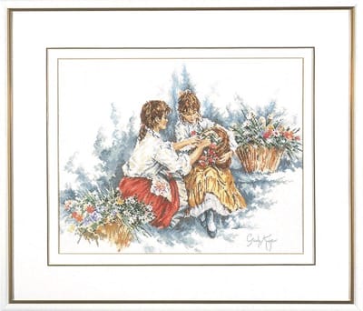 borduurpakket 33871 gorden king, bloemenmeisjes (collectors item!)