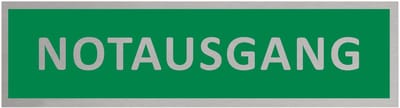 CombiCraft Aluminium Deurbordje "Notausgang " 165x45mm met tape